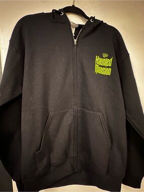 Disney Black Zip-Up Hoodie with Silver Zipper